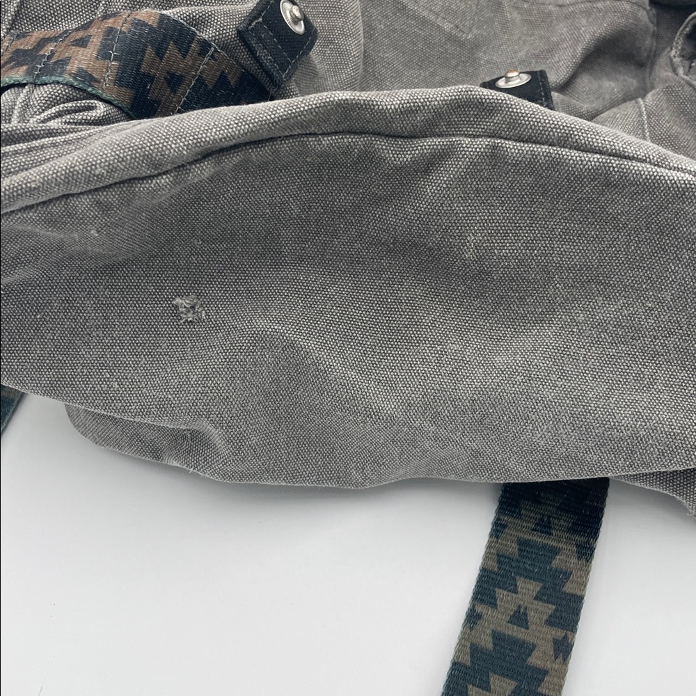TOMS Charcoal Olive Canvas Backpack with Patterned Straps - Picture 5 of 5